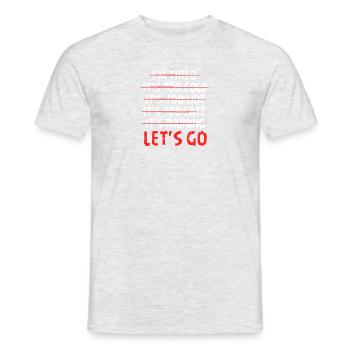 Verzweifelt, ich bin müde, es ist zu kalt, lass uns lustig gehen - Männer T-Shirt - Grau meliert - Vorne - AI Model Male 178 dark (178cm)