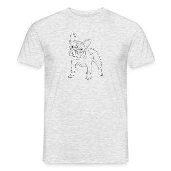 Französische Bulldogge - Männer T-Shirt - Grau meliert - Vorne - AI Model Male 178 dark (178cm)