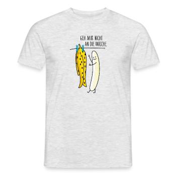 Banane und Wäsche Sprüche - Männer T-Shirt - Grau meliert - Vorne - AI Model Male 178 dark (178cm)