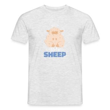 Holy Sheep! Süßes Schaf! - Männer T-Shirt - Grau meliert - Vorne - AI Model Male 178 dark (178cm)