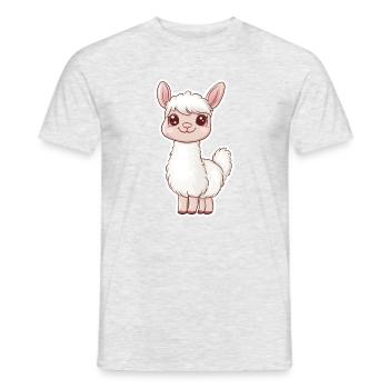 Llama Alpaca Llama Animal Gift - Men's T-Shirt - heather grey - Front - AI Model Male 178 dark (178cm)