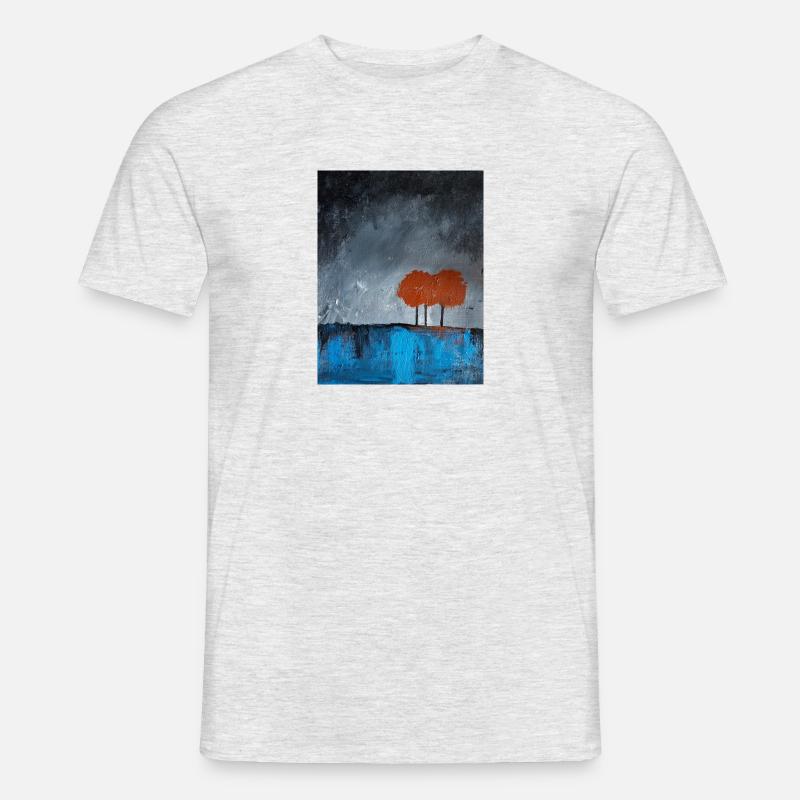 Red tree two - Männer T-Shirt - Grau meliert