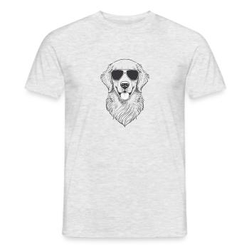 Golden Retriever avec lunettes de soleil Animaux Cool Dog - T-shirt homme - gris chiné - Devant - AI Model Male 178 dark (178cm)