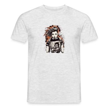 13 Female Punk Rock - Men's T-Shirt - heather grey - Front - AI Model Male 178 dark (178cm)