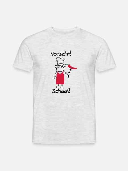 Caution schaaf! - Men's T-Shirt - heather grey