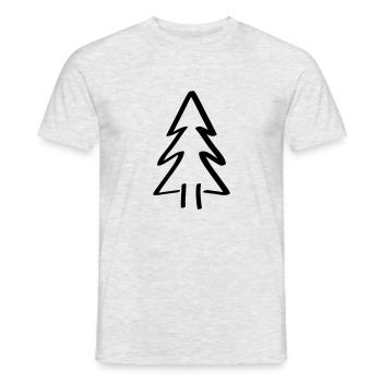 Arbre sapin sapin arbre de Noël arbre de Noël - T-shirt homme - gris chiné - Devant - AI Model Male 178 dark (178cm)