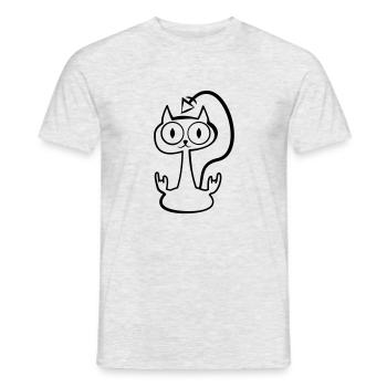 Heay metal cat - T-shirt homme - gris chiné - Devant - AI Model Male 178 dark (178cm)