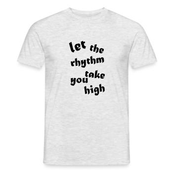Laissez le rythme vous prendre de haut - T-shirt homme - gris chiné - Devant - AI Model Male 178 dark (178cm)