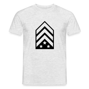 sergant_1__f1 - Männer T-Shirt - Grau meliert - Vorne - AI Model Male 178 dark (178cm)