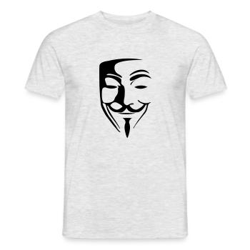 anonymous_003 - Männer T-Shirt - Grau meliert - Vorne - AI Model Male 178 dark (178cm)