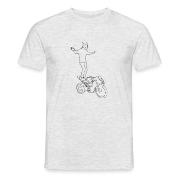 Durée de vie du moteur - T-shirt homme - gris chiné - Devant - AI Model Male 178 dark (178cm)