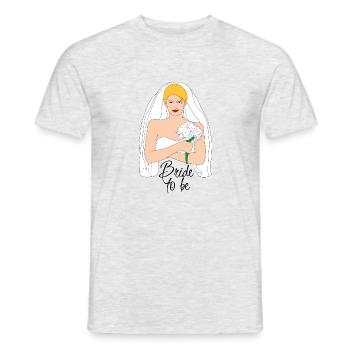 bride to be blond 2 - Männer T-Shirt - Grau meliert - Vorne - AI Model Male 178 dark (178cm)