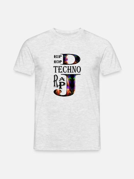 DJ - Männer T-Shirt - Grau meliert