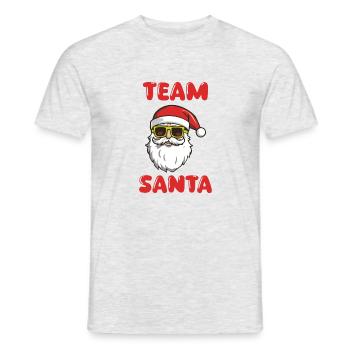 santa weihnachtsmann team - Männer T-Shirt - Grau meliert - Vorne - AI Model Male 178 dark (178cm)