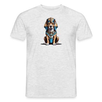 Chien Pharaon Chien Égypte Pyramide Cadeau - T-shirt homme - gris chiné - Devant - AI Model Male 178 dark (178cm)