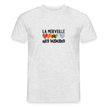La merveille de mes mamans - T-shirt homme - gris chiné - Devant - AI Model Male 178 dark (178cm)