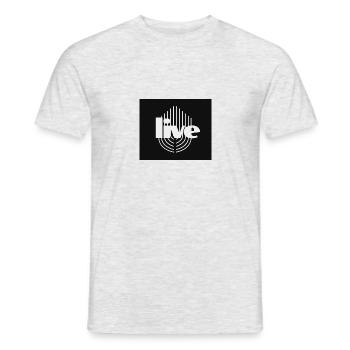 Live Shirt - Männer T-Shirt - Grau meliert - Vorne - AI Model Male 178 dark (178cm)