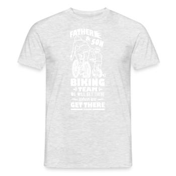 Father Papa Son Child Father's Day Gift - Men's T-Shirt - heather grey - Front - AI Model Male 178 dark (178cm)