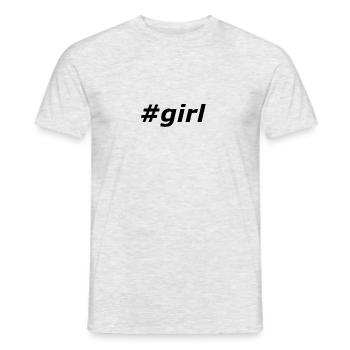 #girl - T-shirt homme - gris chiné - Devant - AI Model Male 178 dark (178cm)