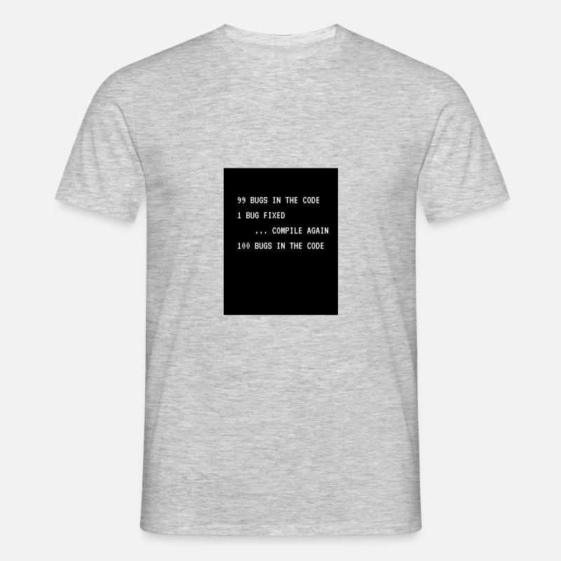 Bugs in Code Programming Joke - Men's T-Shirt - heather grey