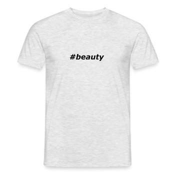 #beauty - T-shirt homme - gris chiné - Devant - AI Model Male 178 dark (178cm)
