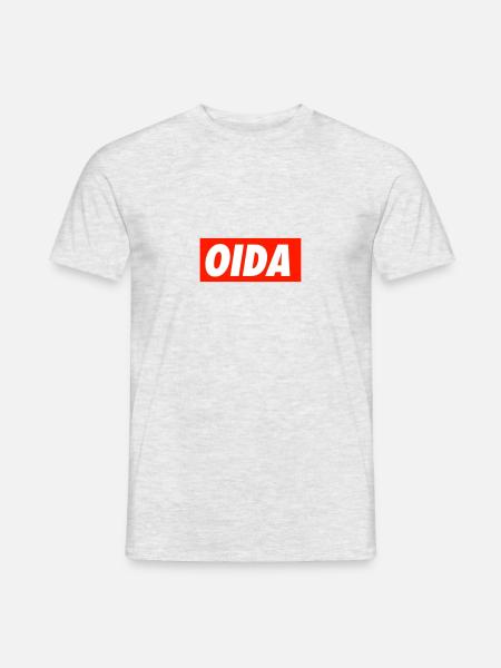Oida - Männer T-Shirt - Grau meliert