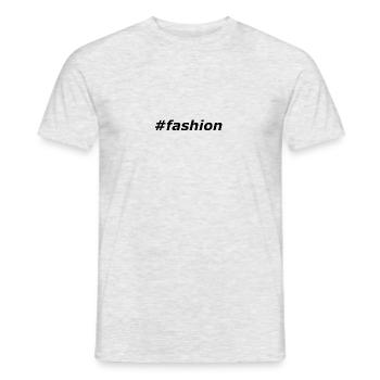 #fashion - Männer T-Shirt - Grau meliert - Vorne - AI Model Male 178 dark (178cm)