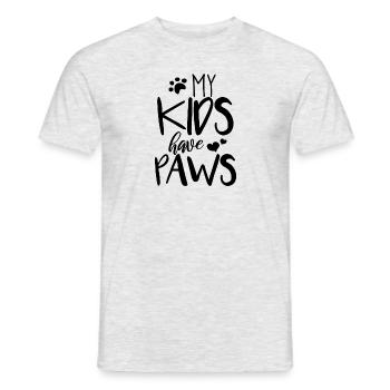 My Kids have Paws - schwarz - Männer T-Shirt - Grau meliert - Vorne - AI Model Male 178 dark (178cm)