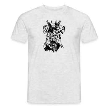 SCHNAUZER Krone Chiens Wilsigns - T-shirt homme - gris chiné - Devant - AI Model Male 178 dark (178cm)