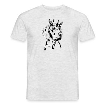 WEIMARANER Krone Chiens Wilsigns - T-shirt homme - gris chiné - Devant - AI Model Male 178 dark (178cm)
