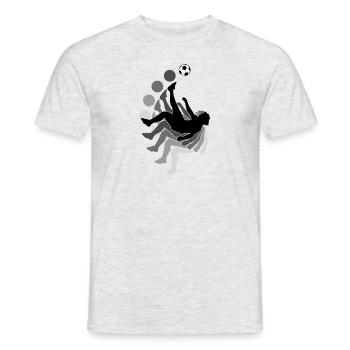 Joueur de pénalité de footballeur de football de repli - T-shirt homme - gris chiné - Devant - AI Model Male 178 dark (178cm)
