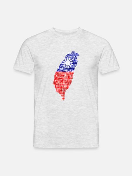 Taiwan - Männer T-Shirt - Grau meliert