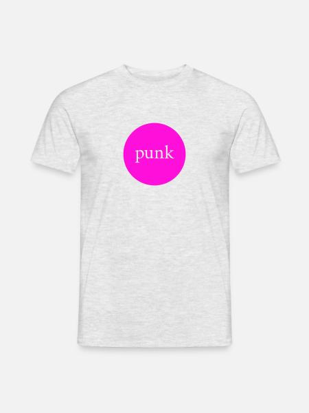 Pink is the new punk! - Männer T-Shirt - Grau meliert