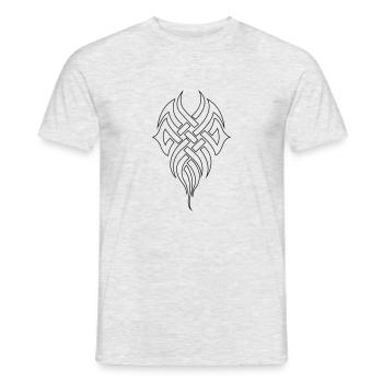tribal_01 - T-shirt homme - gris chiné - Devant - AI Model Male 178 dark (178cm)
