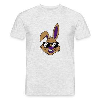 hase cool - Männer T-Shirt - Grau meliert - Vorne - AI Model Male 178 dark (178cm)
