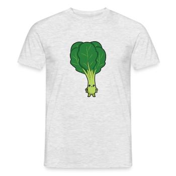 spinach - Men's T-Shirt - heather grey - Front - AI Model Male 178 dark (178cm)