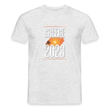 Greece 2023 - Men's T-Shirt - heather grey - Front - AI Model Male 178 dark (178cm)