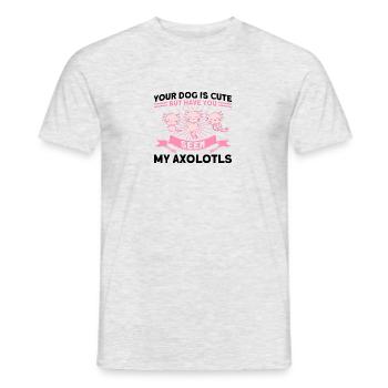 Axolotl Axolotl Owner Axolotl Amphibian Gift - Men's T-Shirt - heather grey - Front - AI Model Male 178 dark (178cm)