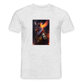 Drachenkrieger Fantasy - Männer T-Shirt - Grau meliert - Vorne - AI Model Male 178 dark (178cm)