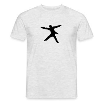 Tanzender Mann - Männer T-Shirt - Grau meliert - Vorne - AI Model Male 178 dark (178cm)