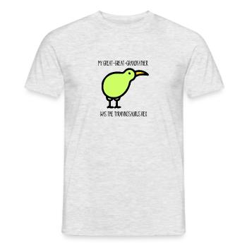 Mon arrière-grand-père était un Dino - T-shirt homme - gris chiné - Devant - AI Model Male 178 dark (178cm)