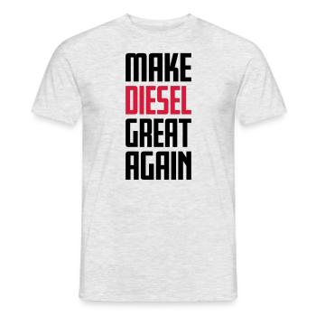Make Diesel great again. - Männer T-Shirt - Grau meliert - Vorne - AI Model Male 178 dark (178cm)