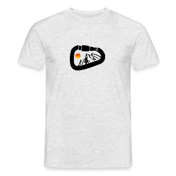 Climbing Karabiner - Männer T-Shirt - Grau meliert - Vorne - AI Model Male 178 dark (178cm)