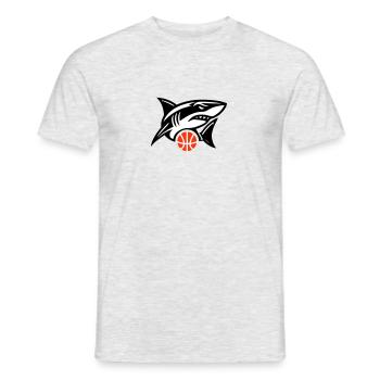 Die Basketballmannschaft der Haie - Männer T-Shirt - Grau meliert - Vorne - AI Model Male 178 dark (178cm)