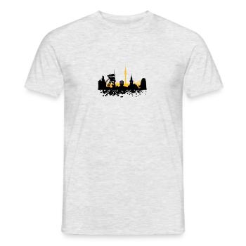 Dortmund Skyline - Männer T-Shirt - Grau meliert - Vorne - AI Model Male 178 dark (178cm)