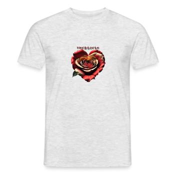 Herztorte - Männer T-Shirt - Grau meliert - Vorne - AI Model Male 178 dark (178cm)
