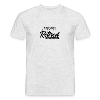 Ruhestand Rente Rentner Rente 2022 Geschenk - Männer T-Shirt - Grau meliert - Vorne - AI Model Male 178 dark (178cm)