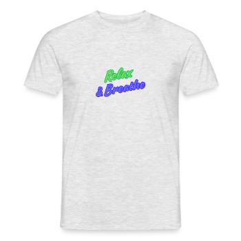 Relax & Breath - Men's T-Shirt - heather grey - Front - AI Model Male 178 dark (178cm)