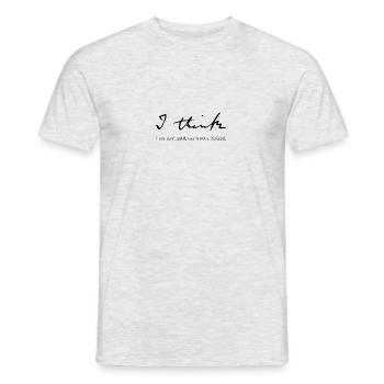 Je pense - Si vous ne comprenez pas ... - T-shirt homme - gris chiné - Devant - AI Model Male 178 dark (178cm)