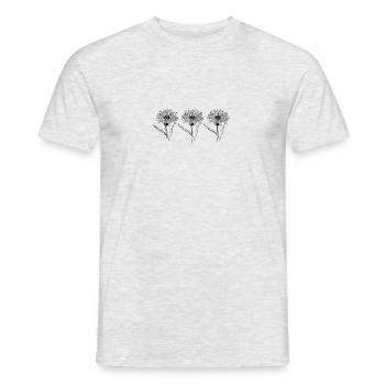 Schlichte Moonblume - Männer T-Shirt - Grau meliert - Vorne - AI Model Male 178 dark (178cm)